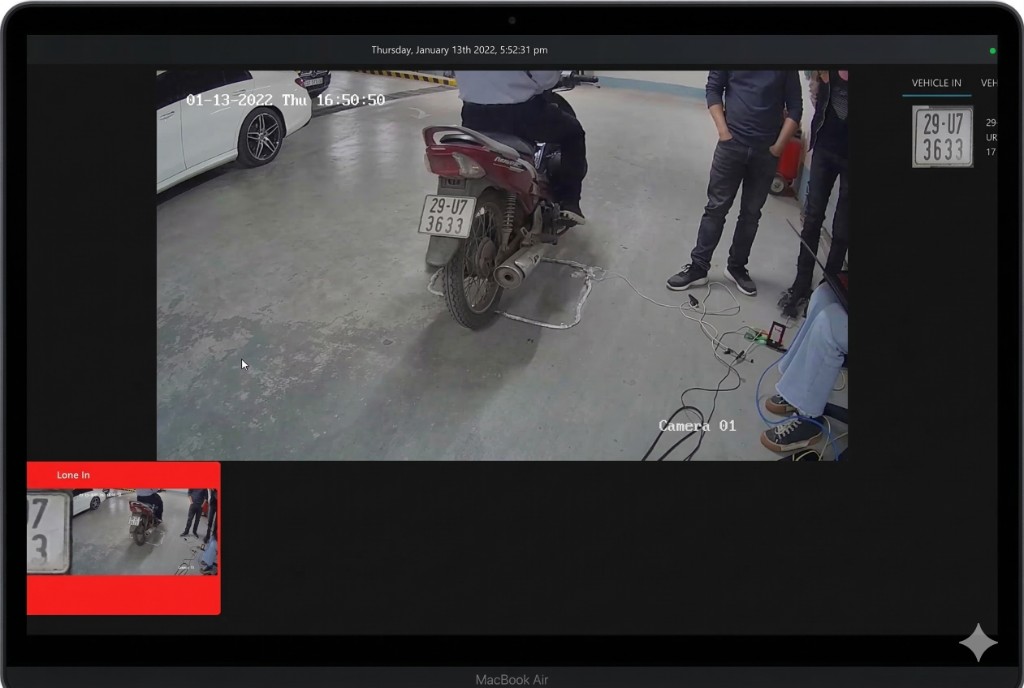 Giao diện minh họa hệ thống EcoParking