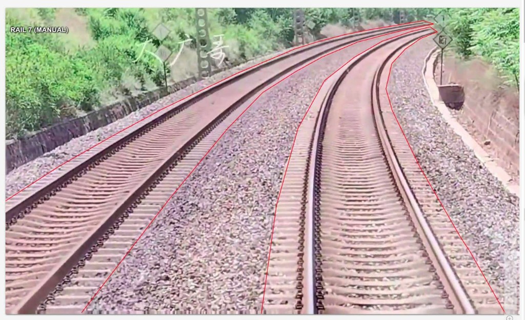 Camera AI đường tàu ban ngày nhận diện nhiều đường ray
